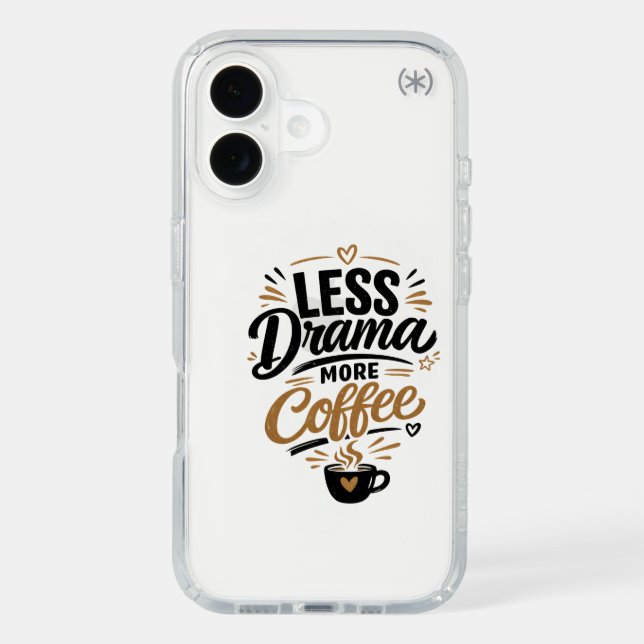 Less Drama More Coffee Phone Case (Front)