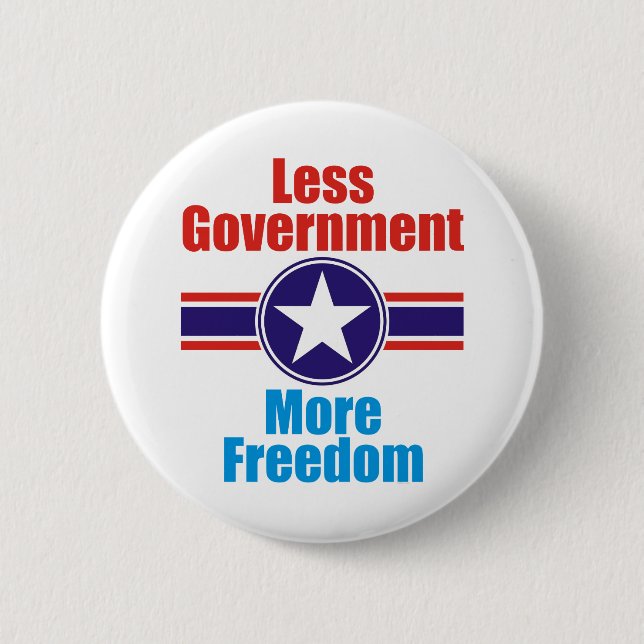 less government pinback button (Front)