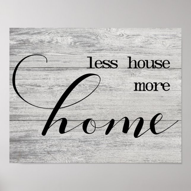 Less House More Home Poster (Front)