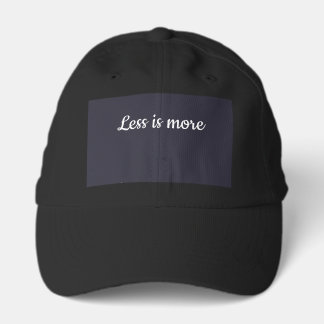 Less is more minimalist black cap for special