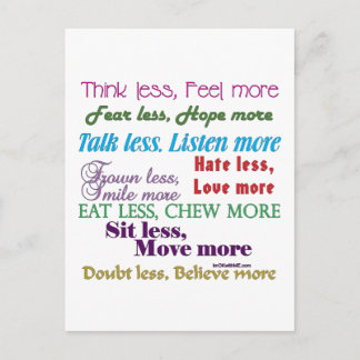 Less is More Postcard