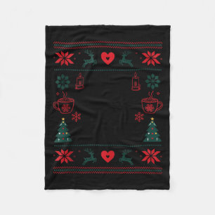 Less Jingle More Hygge Christmas Swedish Norwegian Fleece Blanket