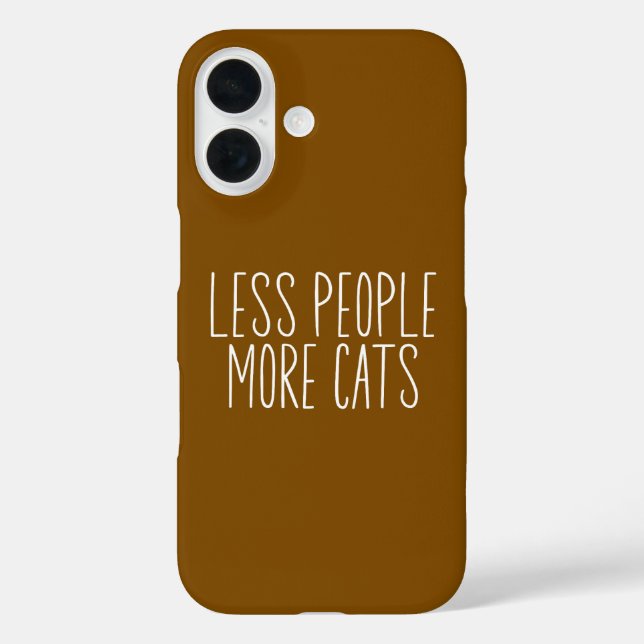 Less People More Cats Case-Mate iPhone Case (Back)