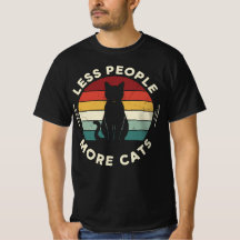 Less People More Cats | Funny Retro Cat Lover