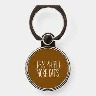 Less People More Cats Phone Ring Stand