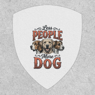 Less People More Dog Vintage Dog Lover Design_1 Patch
