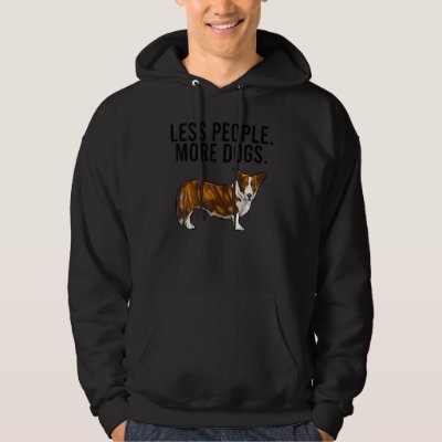 Less People More Dogs Cardigan Welsh Corgi Introve Hoodie