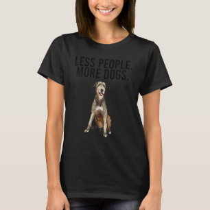 Less People More Dogs Irish Wolfhound Introvert T-Shirt