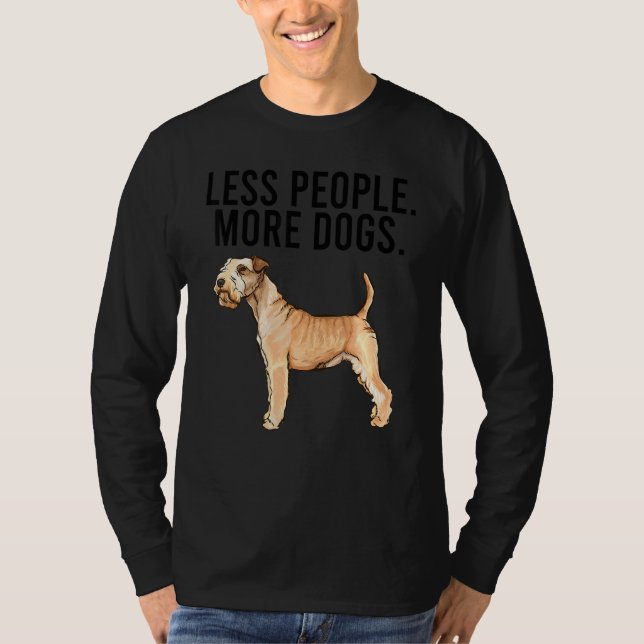 Less People More Dogs Lakeland Terrier Introvert T-Shirt (Front)