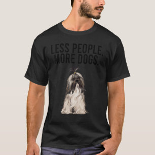 Less People More Dogs Lhasa Apsos Introvert T-Shirt