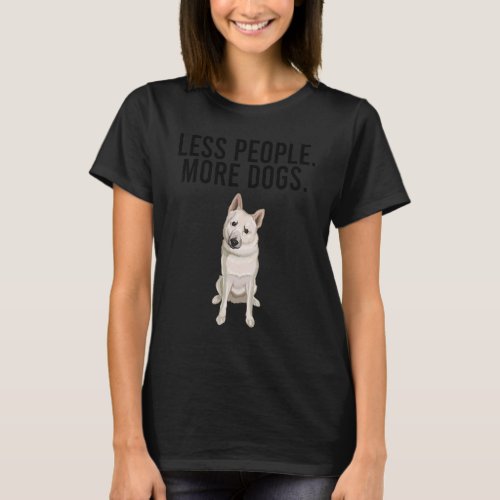 Less People More Dogs Norwegian Buhund Introvert T-Shirt