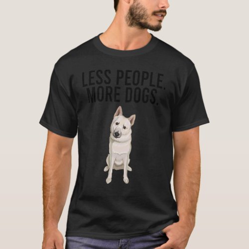 Less People More Dogs Norwegian Buhund  Introvert T-Shirt