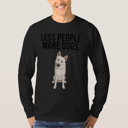 Less People More Dogs Norwegian Buhund  Introvert T-Shirt