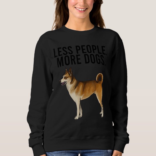 Less People More Dogs Norwegian Lundehund Introver Sweatshirt (Front)