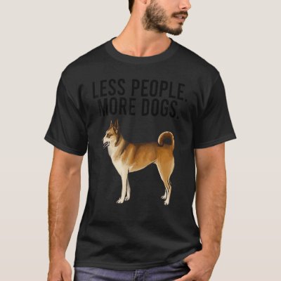 Less People More Dogs Norwegian Lundehund Introver T-Shirt