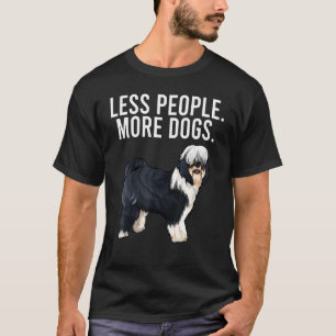 Less People More Dogs Tibetan Terrier Introvert T-Shirt