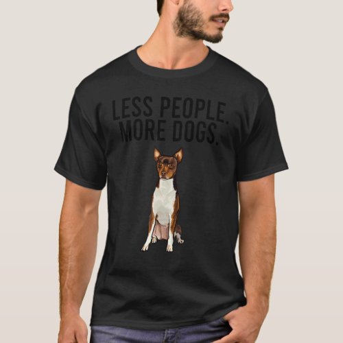 Less People More Dogs Toy Fox Terrier  Introvert T-Shirt