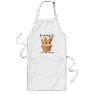 Less Regrets More Baguettes Funny French Bread Long Apron