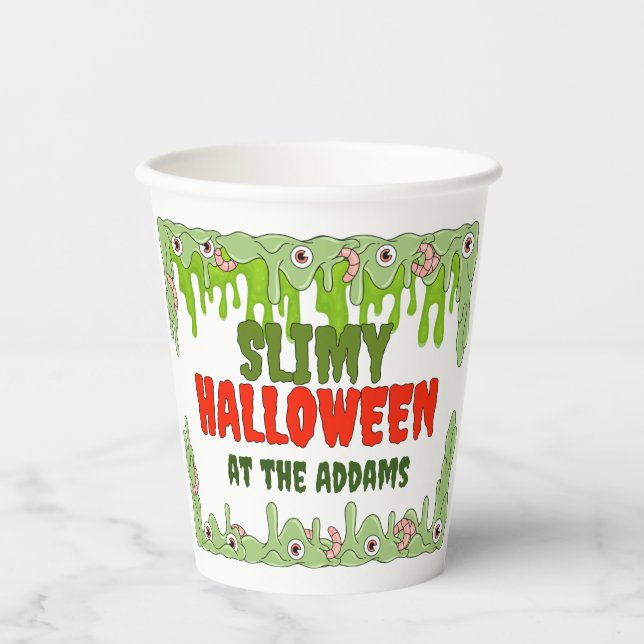 Less Slimy Halloween Paper Cup (Front)