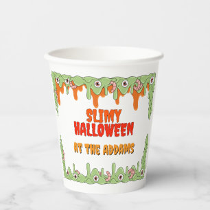 Less Slimy Halloween with hidden friends Paper cup