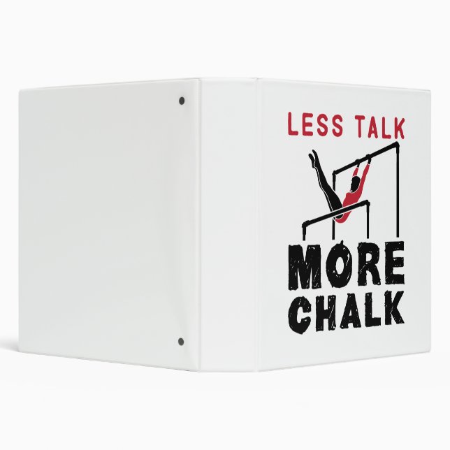 Less Talk More Chalk Gymnastics 3 Ring Binder (Background)