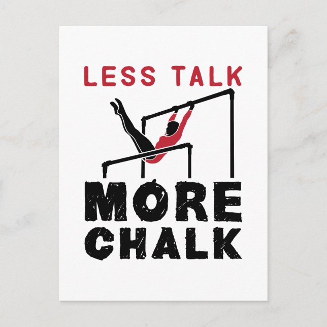 Less Talk More Chalk Gymnastics Postcard (Front)