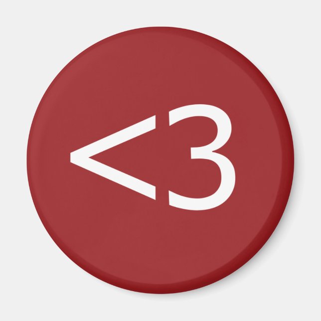 Less Than Three Heart Magnet (Front)