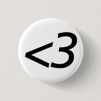 Less Than Three Pinback Button