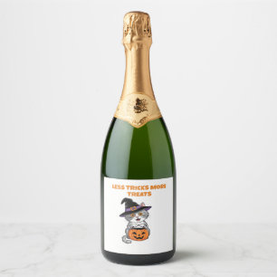 Less Tricks More Treats Halloween Gifts Classic T- Sparkling Wine Label