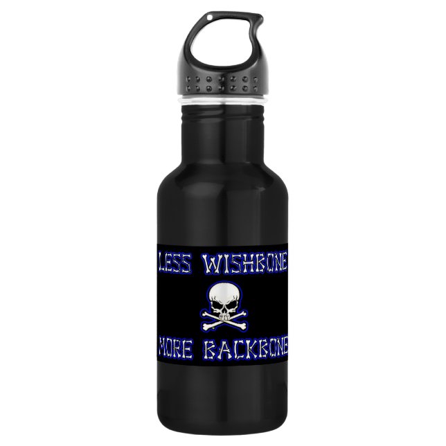 Less Wishbone, More Backbone 005 Water Bottle (Front)
