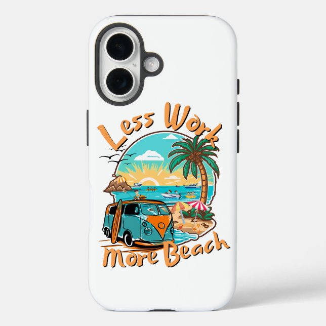 Less Work More Beach Case-Mate iPhone Case (Back)