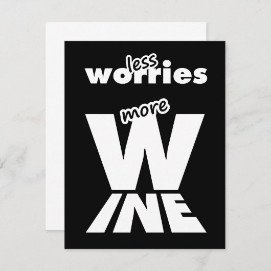 Less Worries More Wine (Front/Back)