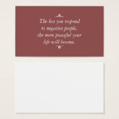 Less you respond to negative people | Brown-Red (Front & Back)