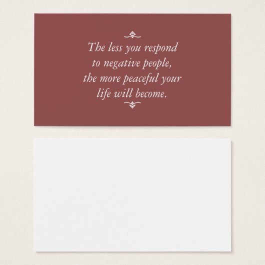 Less you respond to negative people | Brown-Red (Front & Back)