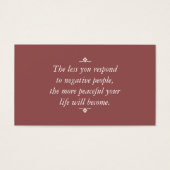 Less you respond to negative people | Brown-Red (Front)