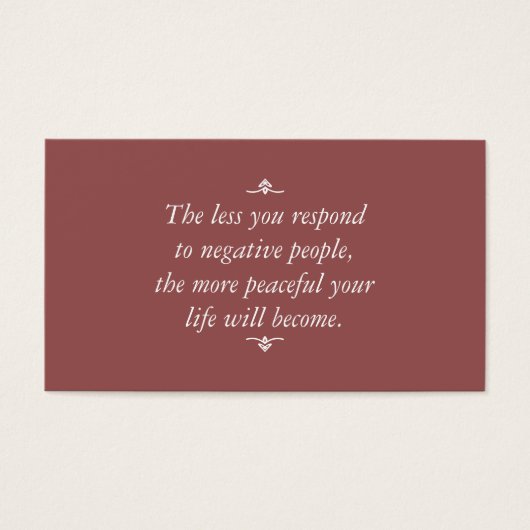 Less you respond to negative people | Brown-Red (Front)