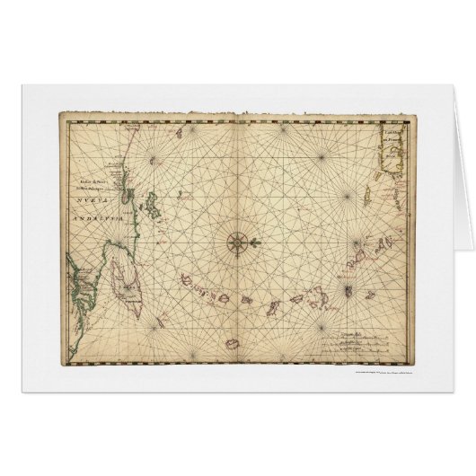 Lesser Antilles Map 1650 Cards (Front Horizontal)