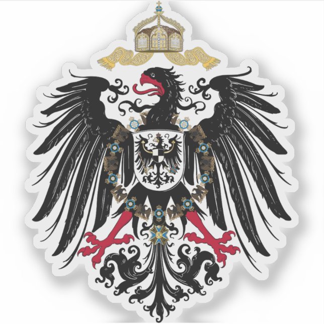 Lesser arms of the German Empire (1871–1918) Sticker (Front)