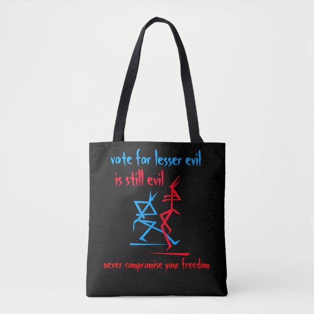 Lesser Evil (black) Tote Bag (Front)