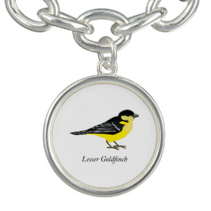 Lesser goldfinch charm bracelet
