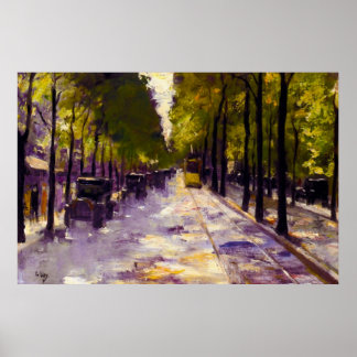 Lesser Ury Berlin Street in the Sunshine Poster