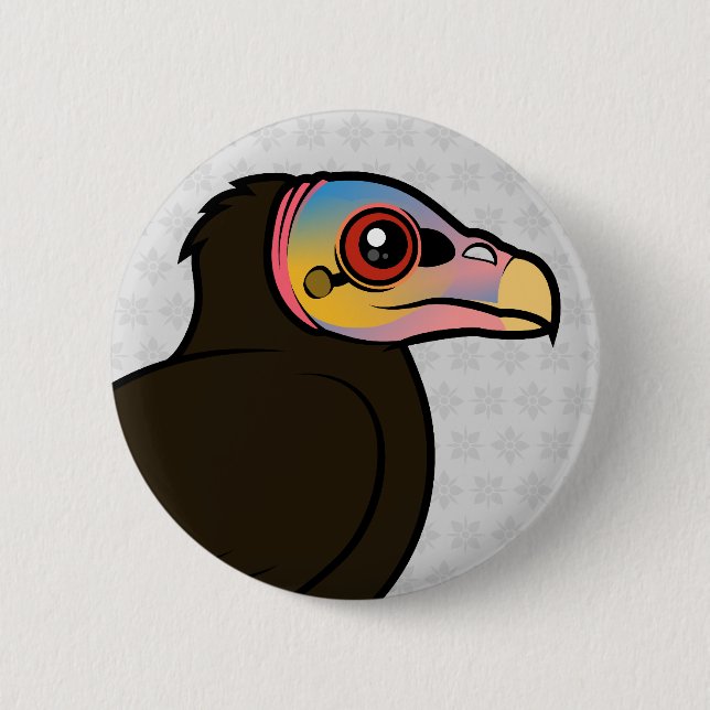 Lesser Yellow-headed Vulture Pinback Button (Front)