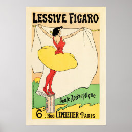 Lessive Figaro Soap Laundry Detergent Old Paris Ad Poster