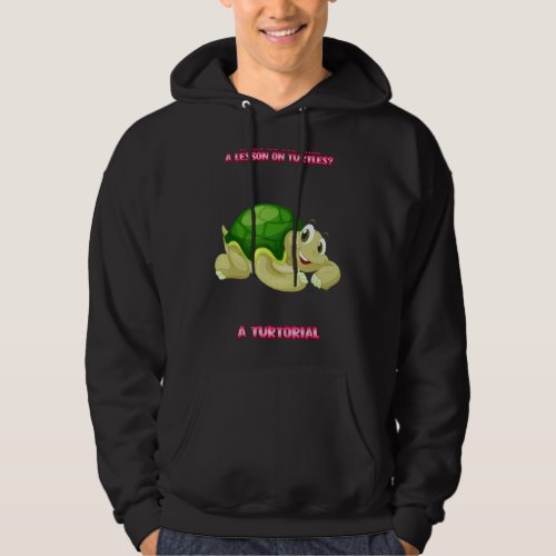 Lesson About Turtles Tutorial Funny Humor Hoodie