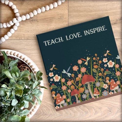 Lesson Plan Personalized Teacher Mushroom  3 Ring Binder