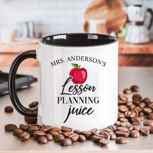 Lesson Planning Juice Funny Personalized Teacher Mug (Creator Uploaded)