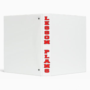 Lesson Plans 3 Ring Binder