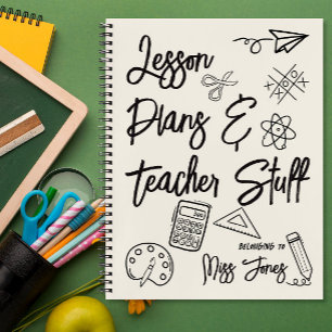 lesson plans & Teacher Stuff Personalised Notebook