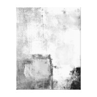 'Lessons' Black and White Abstract Art Canvas Print