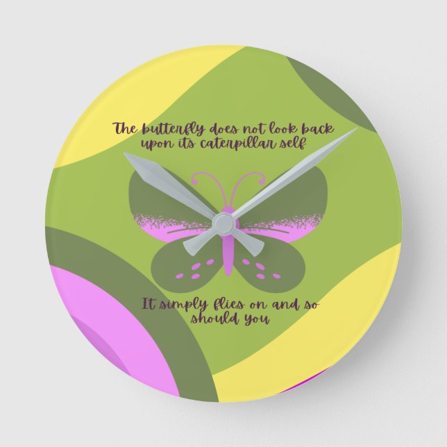 Lessons From A Butterfly Round Clock (Front)